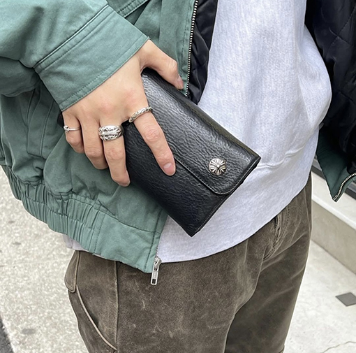 クロムハーツ クロススタッズ 三つ折り財布