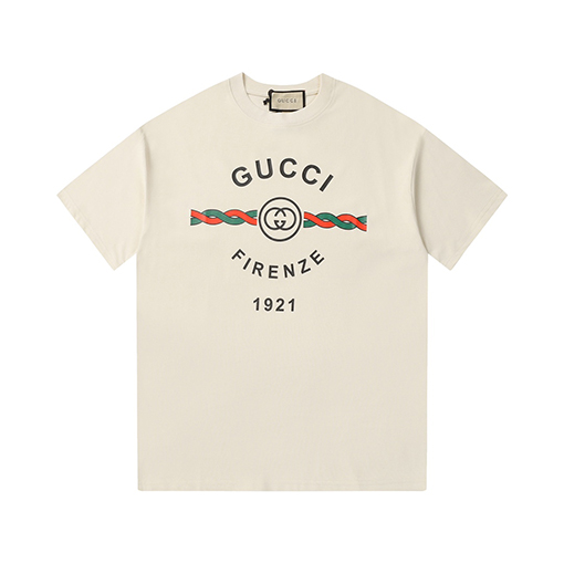 グッチコピーダブルGロゴプリント 半袖Tシャツ
