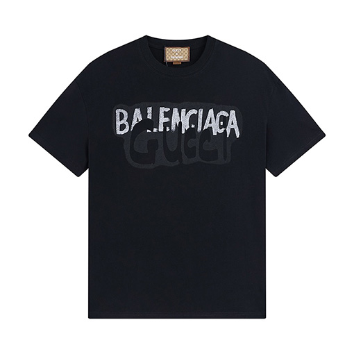 グッチXバレンシアガファッショントレンド 半袖Tシャツ