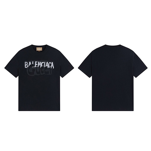 グッチXバレンシアガファッショントレンド 半袖Tシャツ