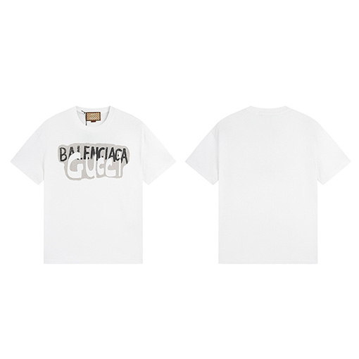 グッチXバレンシアガファッショントレンド 半袖Tシャツ