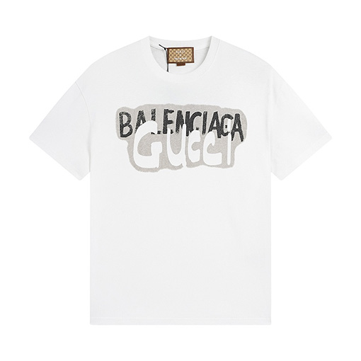 グッチXバレンシアガファッショントレンド 半袖Tシャツ