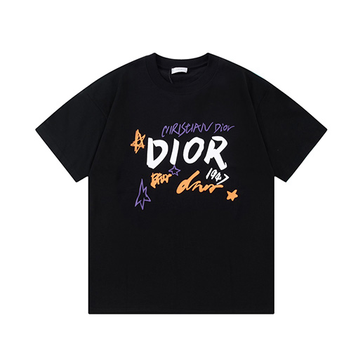 ディオールスーパーコピー CDロゴ グラフィティプリント 半袖Tシャツ