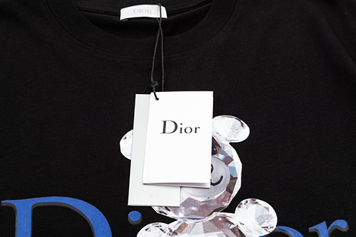 ディオールコピーCDロゴ 可愛らしいクマプリント 半袖Tシャツ