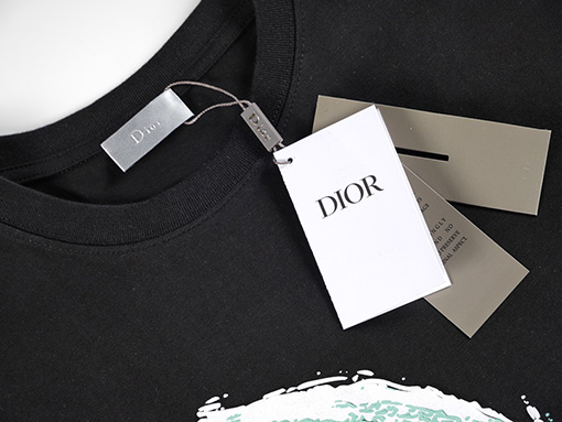 ディオール 手描きグラフィティ 大ロゴ 抽象ロゴプリント 半袖Tシャツ