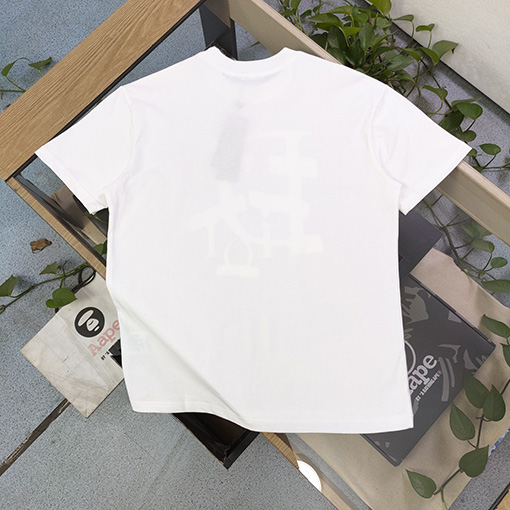ディオールコピーホワイト テープ風ロゴプリント 半袖Tシャツ