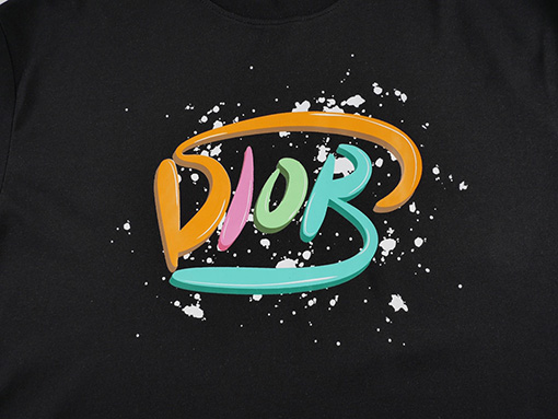 ディオールロゴスプレープリント 半袖Tシャツ