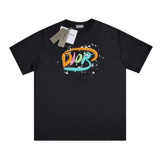 ディオールロゴスプレープリント 半袖Tシャツ