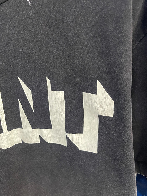 セント マイケルSaintロゴプリント ヴィンテージ風 洗い 半袖Tシャツ