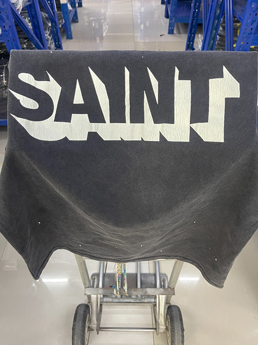 セント マイケルSaintロゴプリント ヴィンテージ風 洗い 半袖Tシャツ
