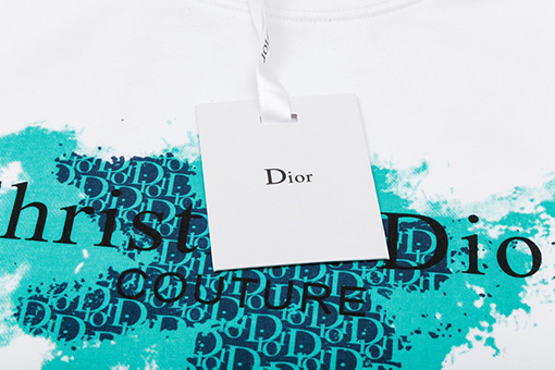 ディオールCDロゴ スプレーペイント風 グラフィックプリントTシャツ
