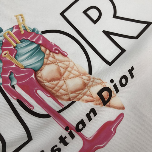ディオール 新作 ユニークロゴプリント クルーネック 半袖Tシャツ