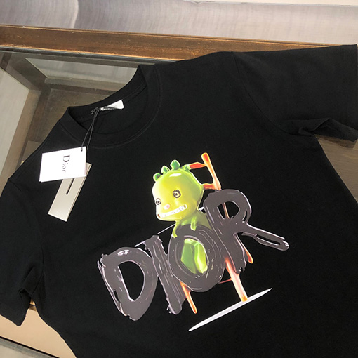 ディオール 新作 ユニークロゴプリント クルーネック 半袖Tシャツ