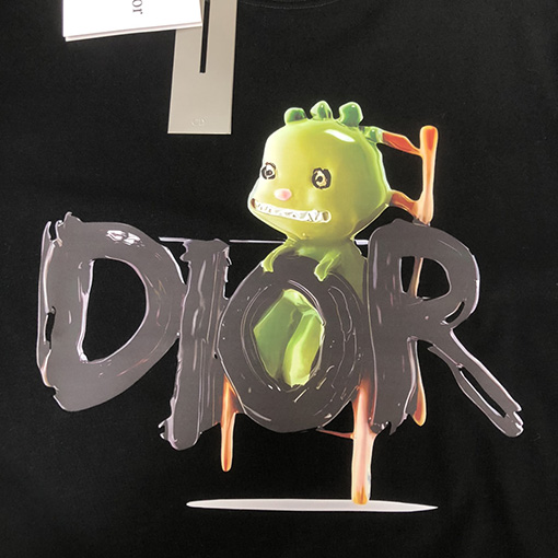 ディオール 新作 ユニークロゴプリント クルーネック 半袖Tシャツ