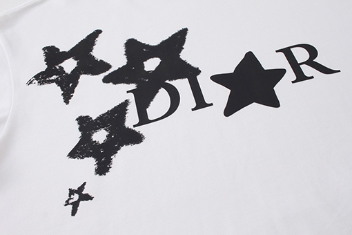 ディオール星柄デザイン プリント 半袖Tシャツ