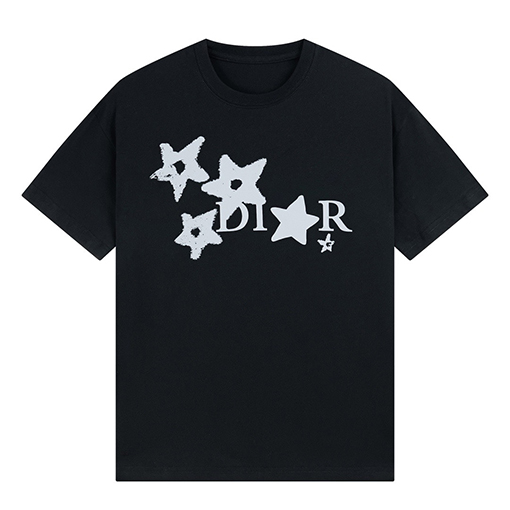 ディオール星柄デザイン プリント 半袖Tシャツ