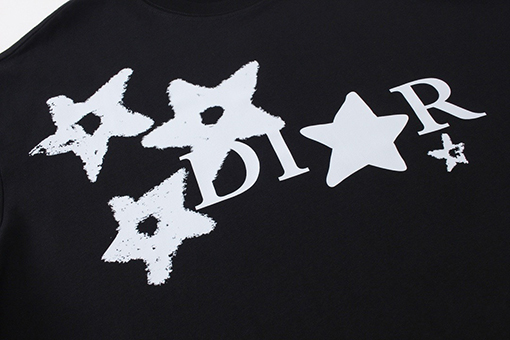 ディオール星柄デザイン プリント 半袖Tシャツ