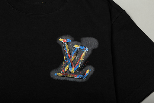 ルイヴィトンコピー手描き風 グラフィティ ロゴ プリント 半袖Tシャツ