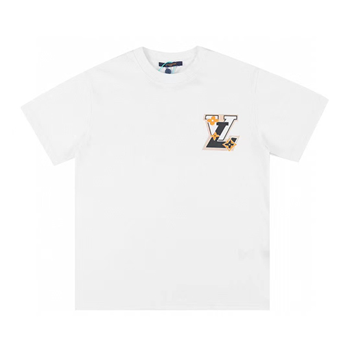 ルイヴィトンLV公式ランウェイモデル 巨匠デザイン プリント クルーネック 半袖Tシャツ