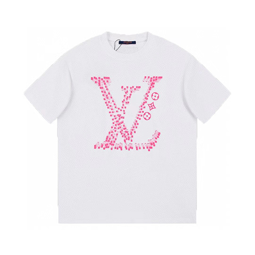 ルイヴィトン定番ロゴプリント デザイン メンズTシャツ