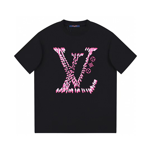 ルイヴィトン定番ロゴプリント デザイン メンズTシャツ