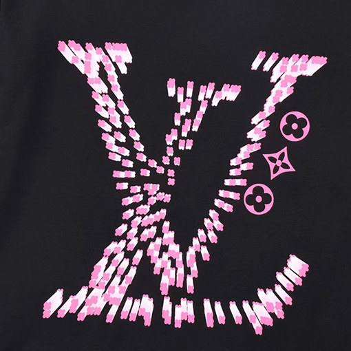 ルイヴィトン定番ロゴプリント デザイン メンズTシャツ