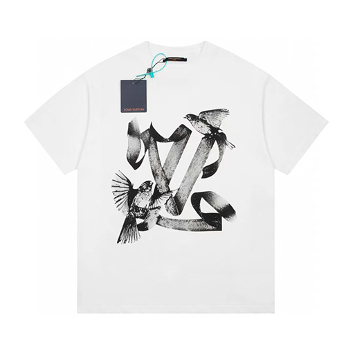 ルイヴィトンバードモチーフ ビッグロゴ 半袖Tシャツ