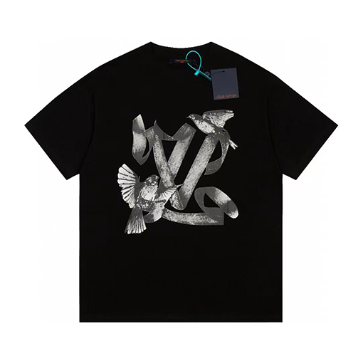 ルイヴィトンバードモチーフ ビッグロゴ 半袖Tシャツ