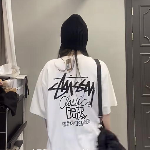 ステューシー SS25 DICE TEE PIGMENT DYED サイコロ アルファベット柄 プリント半袖Tシャツ