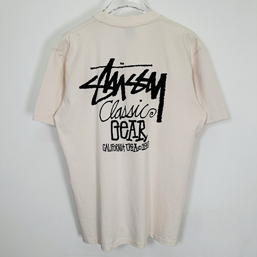ステューシー SS25 DICE TEE PIGMENT DYED サイコロ アルファベット柄 プリント半袖Tシャツ