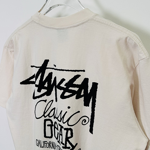 ステューシー SS25 DICE TEE PIGMENT DYED サイコロ アルファベット柄 プリント半袖Tシャツ