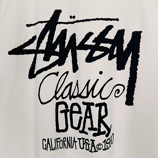 ステューシー SS25 DICE TEE PIGMENT DYED サイコロ アルファベット柄 プリント半袖Tシャツ