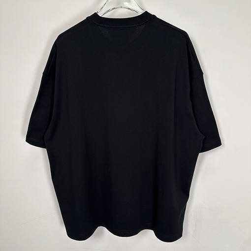 ボッテガヴェネタスーパーコピーチェック柄刺繍ロゴ ポケット付き ゆったり半袖Tシャツ