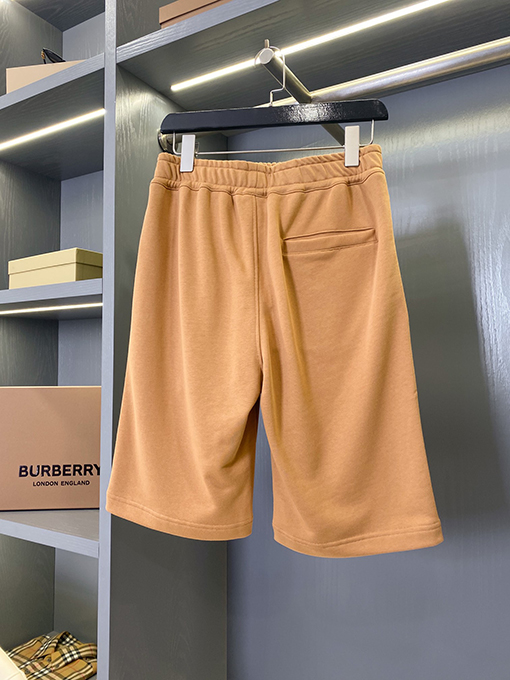 バーバリーロゴ刺繍デザイン コットンショートパンツ