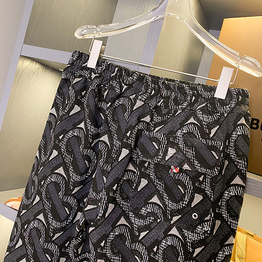 バーバリーTBシリーズ メンズ フリースコットン ドローストリングショートパンツ