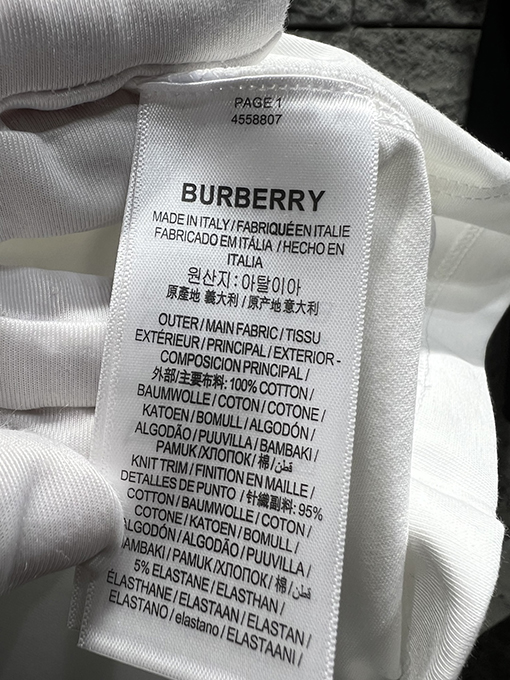 バーバリー アルファベットプリント クルーネック 半袖Tシャツ