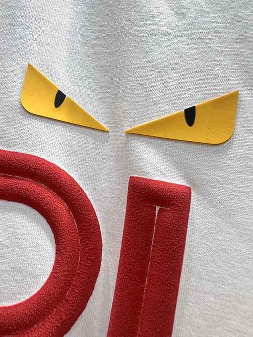 フェンディ バイカラーアルファベットロゴ クルーネック 半袖Tシャツ