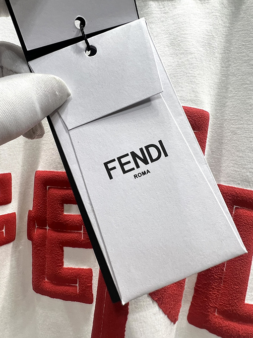 フェンディ バイカラーアルファベットロゴ クルーネック 半袖Tシャツ