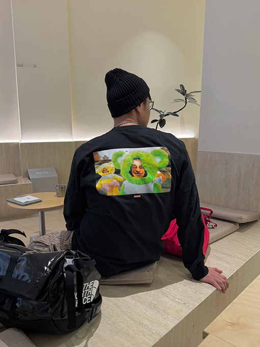 シュプリーム X Aphex Twin SS25 Donkey Rhubard 長袖Tシャツ