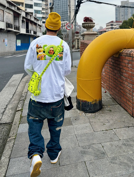 シュプリーム X Aphex Twin SS25 Donkey Rhubard 長袖Tシャツ