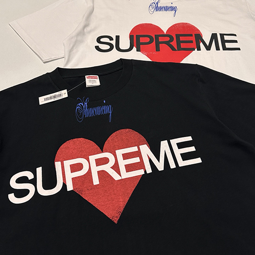 シュプリーム SS25 ANNOUNCING Loveロゴ入りTEE