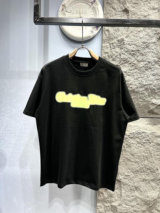 ディオール 新作 蛍光ロゴプリント 半袖Tシャツ