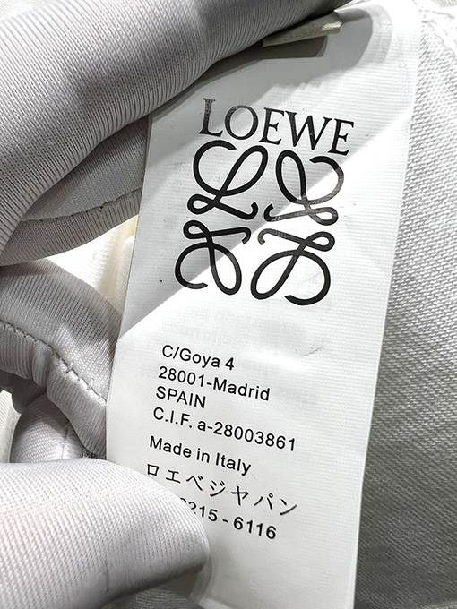 ロエベ 発泡プリント 配色グラフィティ風ロゴ 半袖Tシャツ
