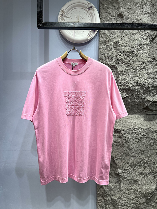 ロエベコピー フェルトロゴ パッチ付き 半袖Tシャツ