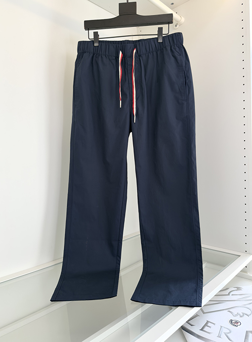 モンクレールメンズ ウエストゴム仕様 ストレートカジュアルパンツ