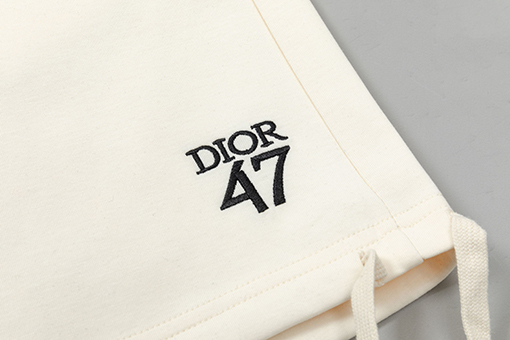 ディオール 47ロゴ刺繍入り シンプルデザイン 5分丈ショートパンツ
