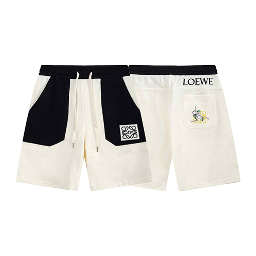 ロエベワッペンポケット 切り替えデザイン カジュアルハーフパンツ