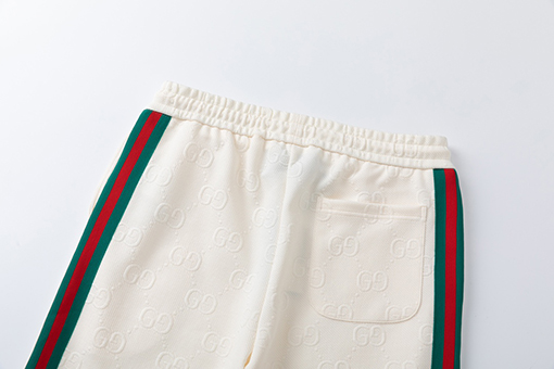 グッチダブルG刺繍ロゴ入り カジュアルハーフパンツ
