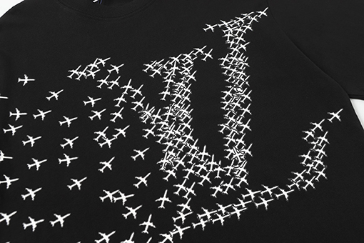 ルイヴィトン小さな飛行機プリント 半袖Tシャツ