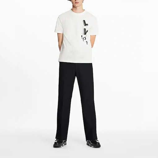 ルイヴィトンスーパーコピー25SS 新作 小さな飛行機プリント 半袖Tシャツ
